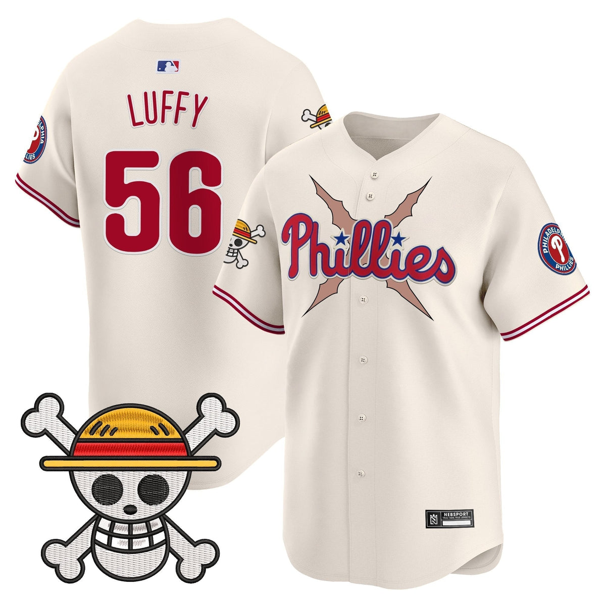 Men's Philadelphia Phillies x One Piece 2025 Vapor Premier Limited Jersey - All Stitched