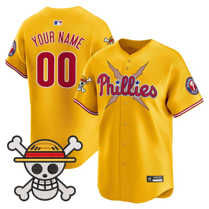 Philadelphia Phillies x One Piece 2025 Vapor Premier Limited Custom Jersey - All Stitched