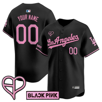 Los Angeles Dodgers x BLACKPINK 2025 Vapor Premier Limited Custom Jersey - All Stitched