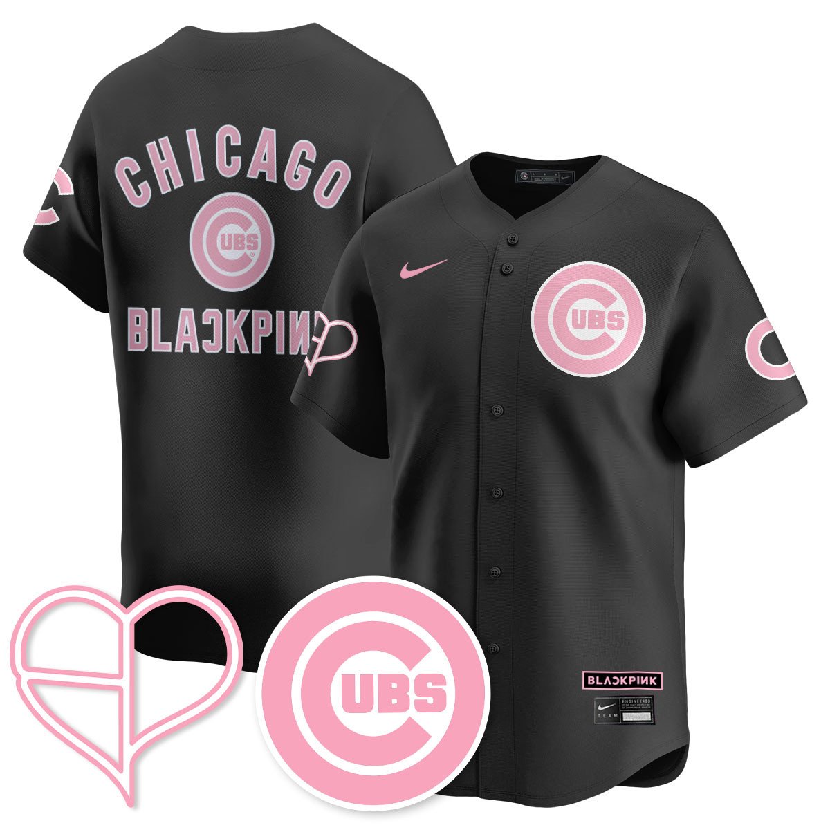 Chicago Cubs BLΛƆKPIИK 2025 Limited Custom Jersey - All Stitched