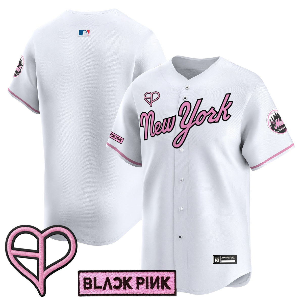 Unisex New York Mets x BLACKPINK 2025 Vapor Premier Limited Jersey - All Stitched