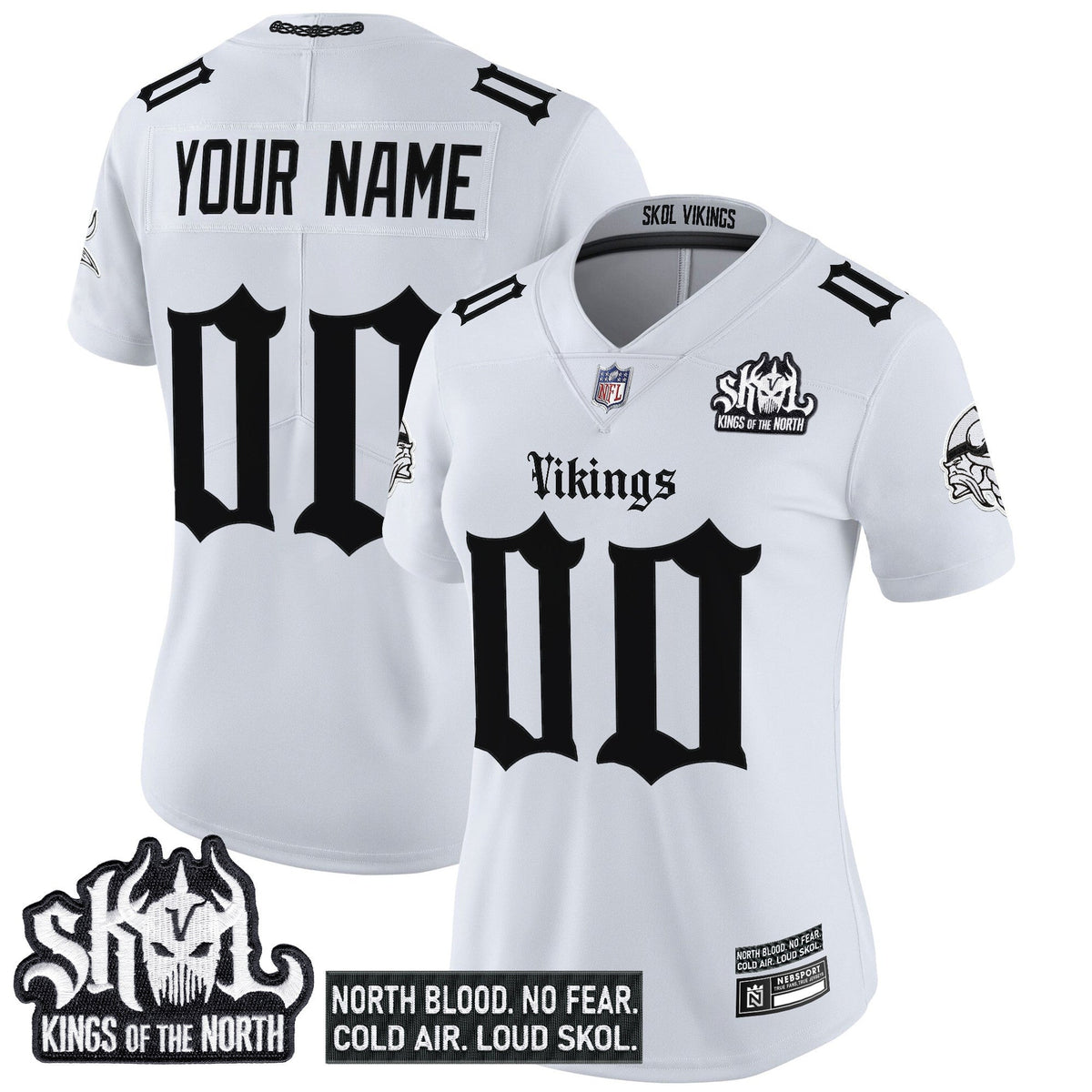 Minnesota Vikings 'Gothic Norseblood Edition' Vapor Limited Custom Jersey - All Stitched