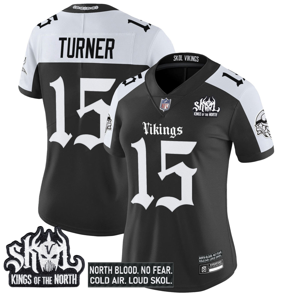 Women's Minnesota Vikings 'Gothic Norseblood Edition' Vapor Limited Jersey - All Stitched