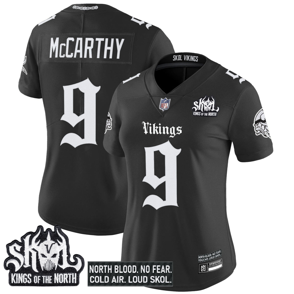 Women's Minnesota Vikings 'Gothic Norseblood Edition' Vapor Limited Jersey - All Stitched