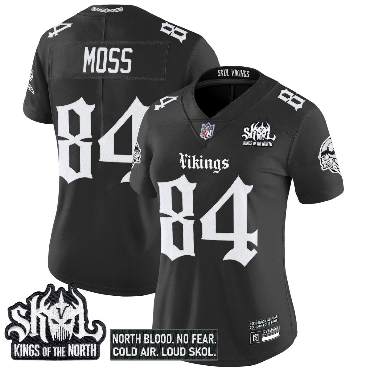 Women's Minnesota Vikings 'Gothic Norseblood Edition' Vapor Limited Jersey - All Stitched