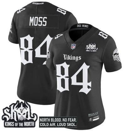 Women's Minnesota Vikings 'Gothic Norseblood Edition' Vapor Limited Jersey - All Stitched