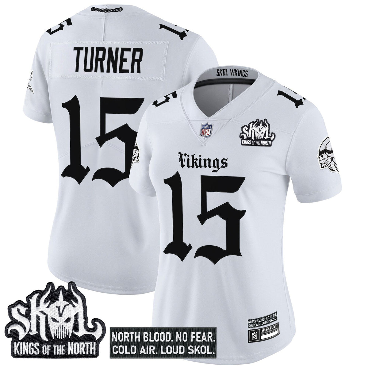Women's Minnesota Vikings 'Gothic Norseblood Edition' Vapor Limited Jersey - All Stitched