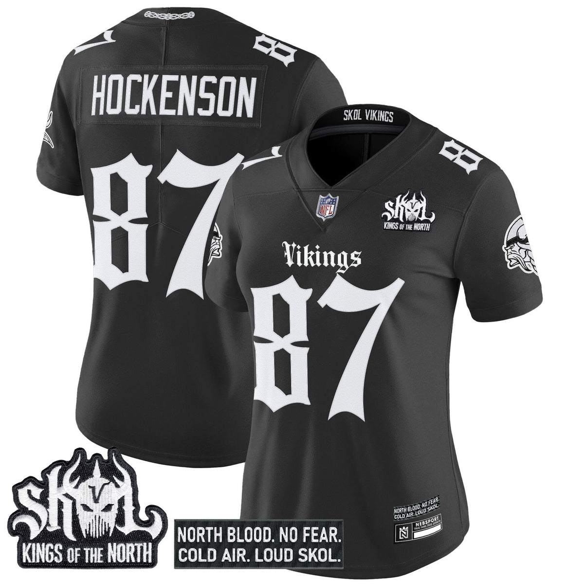 Women's Minnesota Vikings 'Gothic Norseblood Edition' Vapor Limited Jersey - All Stitched