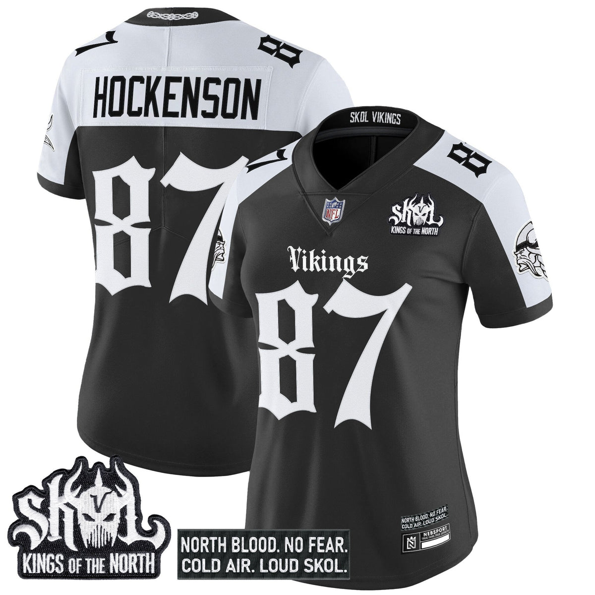 Women's Minnesota Vikings 'Gothic Norseblood Edition' Vapor Limited Jersey - All Stitched
