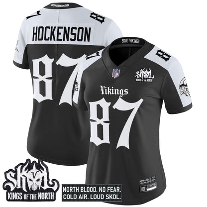 Women's Minnesota Vikings 'Gothic Norseblood Edition' Vapor Limited Jersey - All Stitched