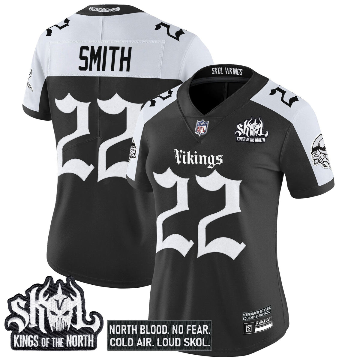 Women's Minnesota Vikings 'Gothic Norseblood Edition' Vapor Limited Jersey - All Stitched