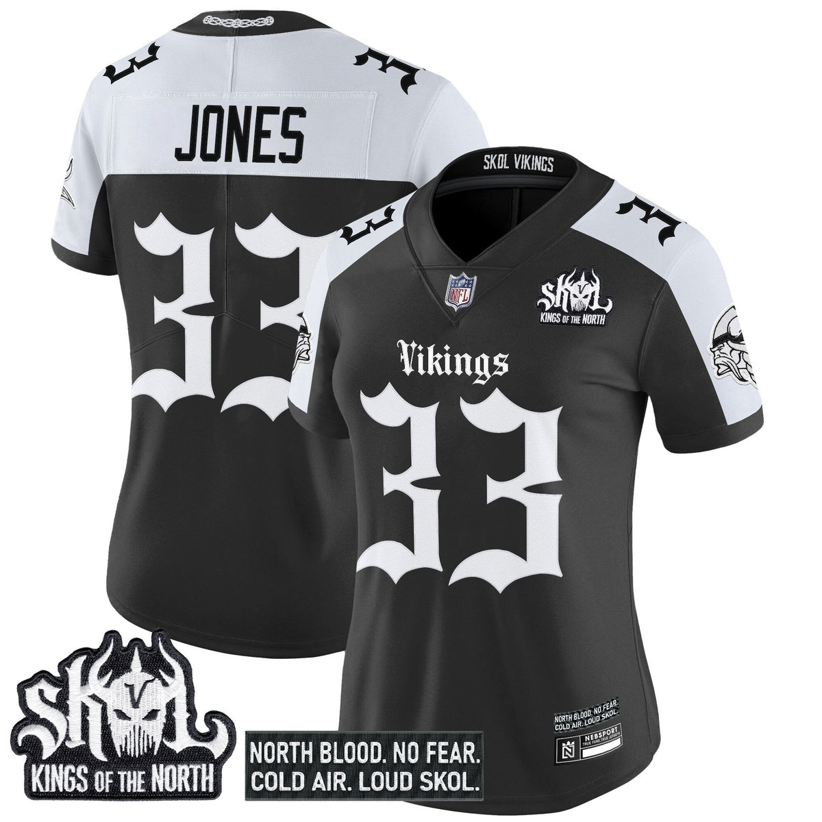 Women's Minnesota Vikings 'Gothic Norseblood Edition' Vapor Limited Jersey - All Stitched
