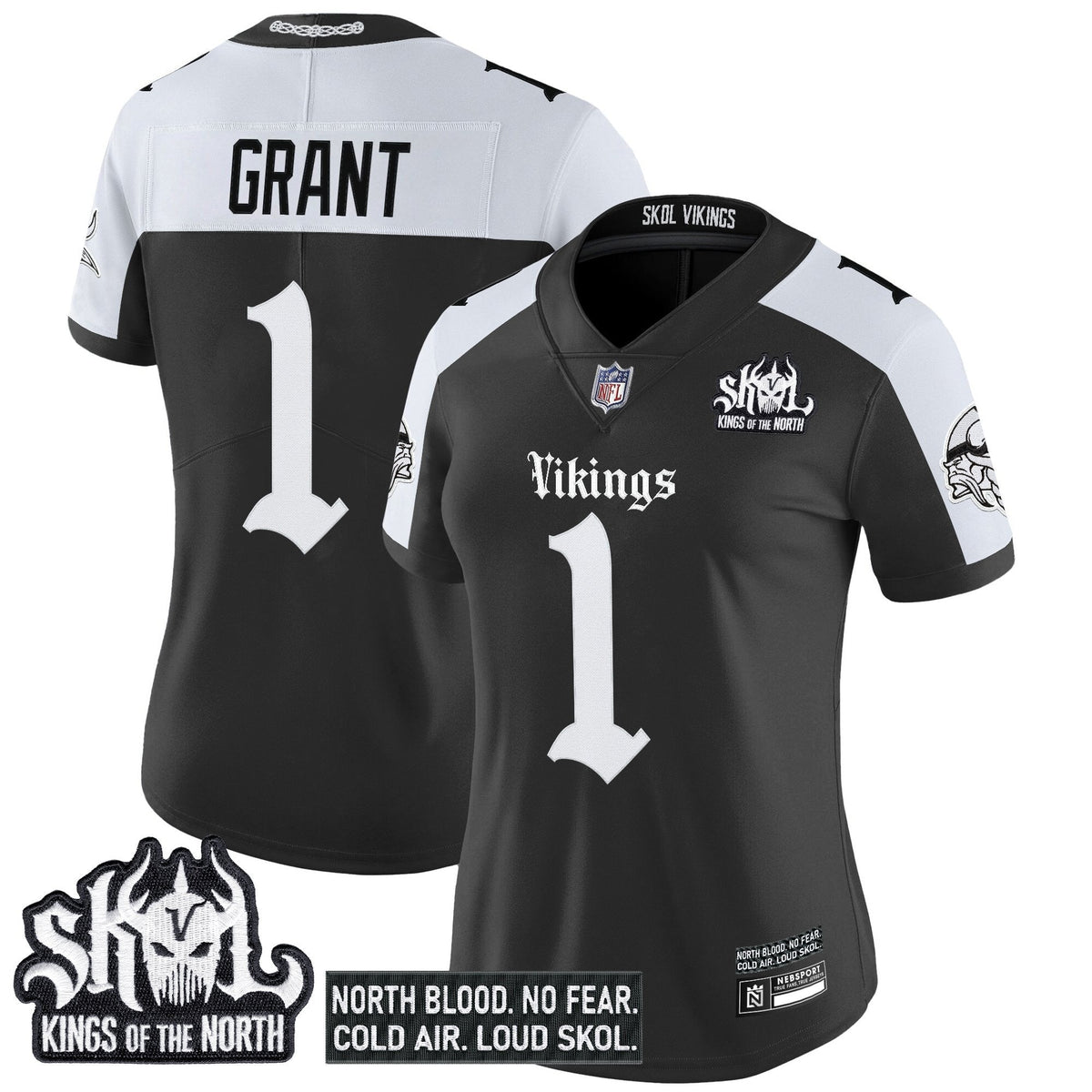 Women's Minnesota Vikings 'Gothic Norseblood Edition' Vapor Limited Jersey - All Stitched