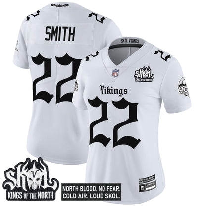 Women's Minnesota Vikings 'Gothic Norseblood Edition' Vapor Limited Jersey - All Stitched