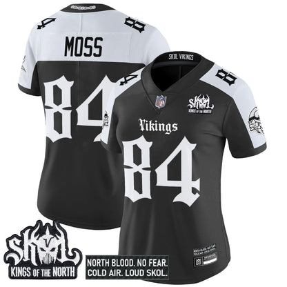 Women's Minnesota Vikings 'Gothic Norseblood Edition' Vapor Limited Jersey - All Stitched