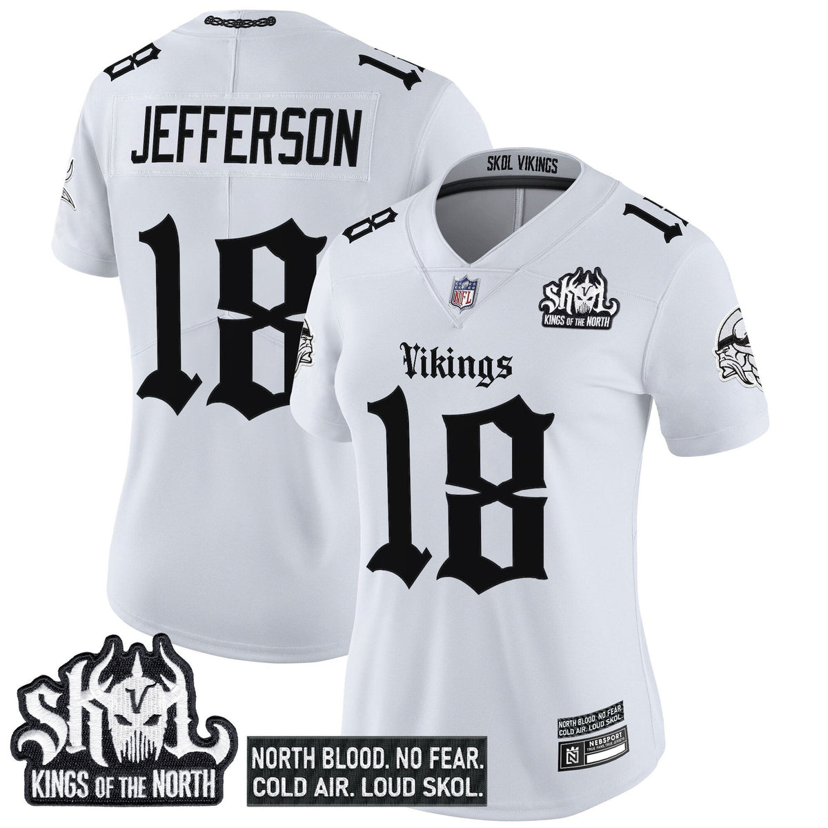 Women's Minnesota Vikings 'Gothic Norseblood Edition' Vapor Limited Jersey - All Stitched