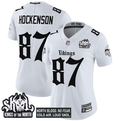 Women's Minnesota Vikings 'Gothic Norseblood Edition' Vapor Limited Jersey - All Stitched