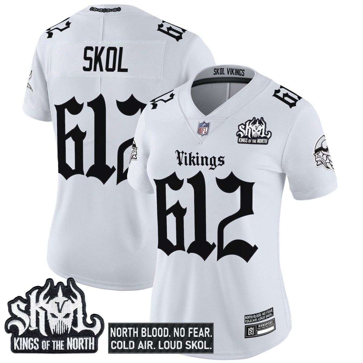 Women's Minnesota Vikings 'Gothic Norseblood Edition' Vapor Limited Jersey - All Stitched