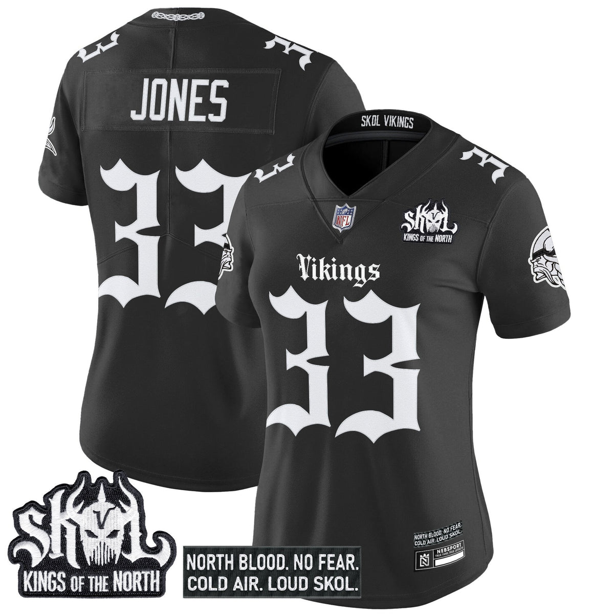 Women's Minnesota Vikings 'Gothic Norseblood Edition' Vapor Limited Jersey - All Stitched