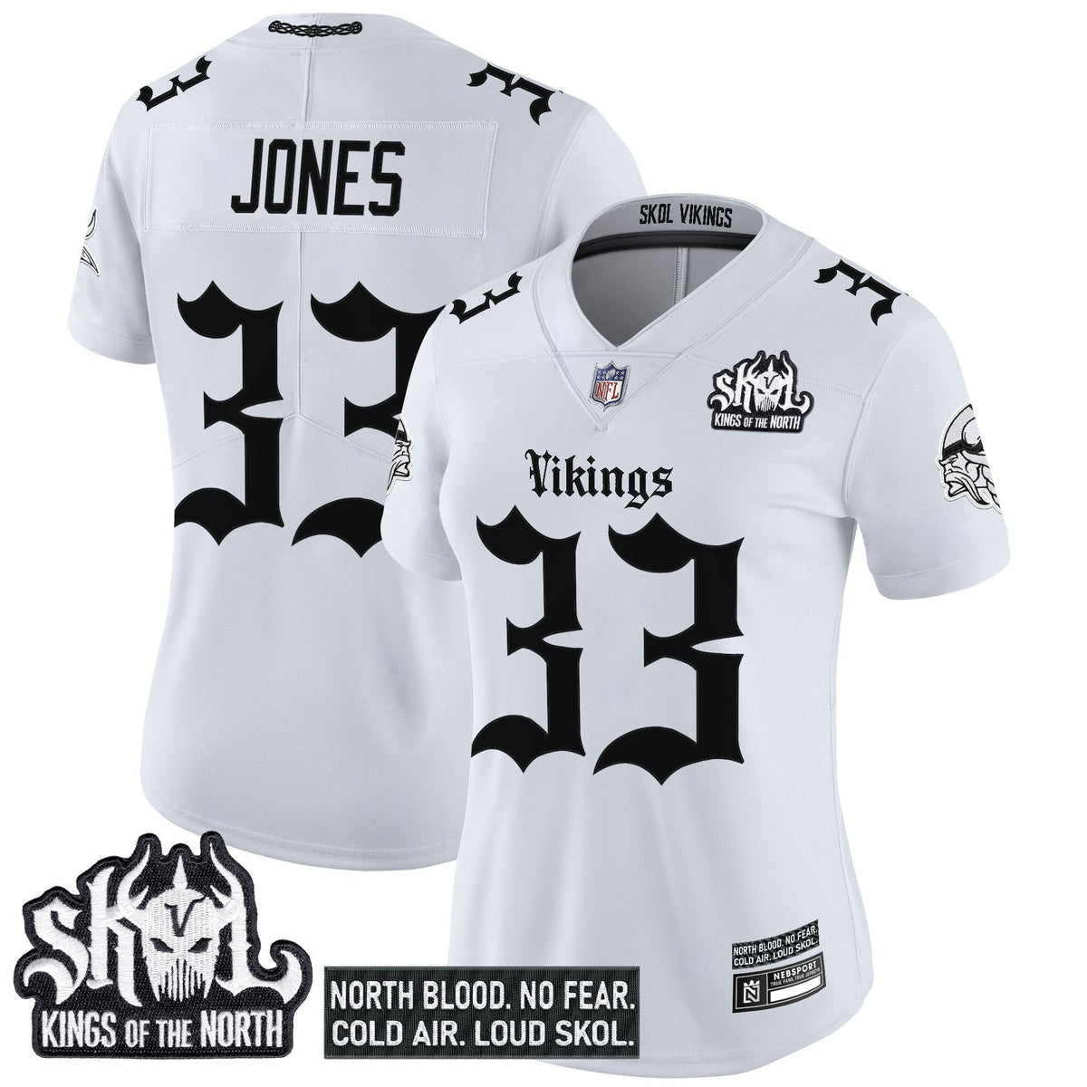 Women's Minnesota Vikings 'Gothic Norseblood Edition' Vapor Limited Jersey - All Stitched