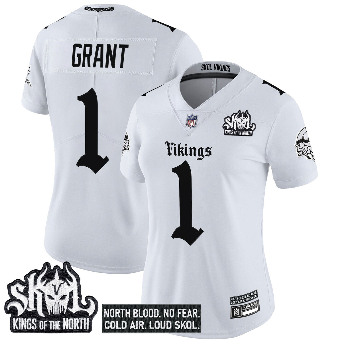 Women's Minnesota Vikings 'Gothic Norseblood Edition' Vapor Limited Jersey - All Stitched