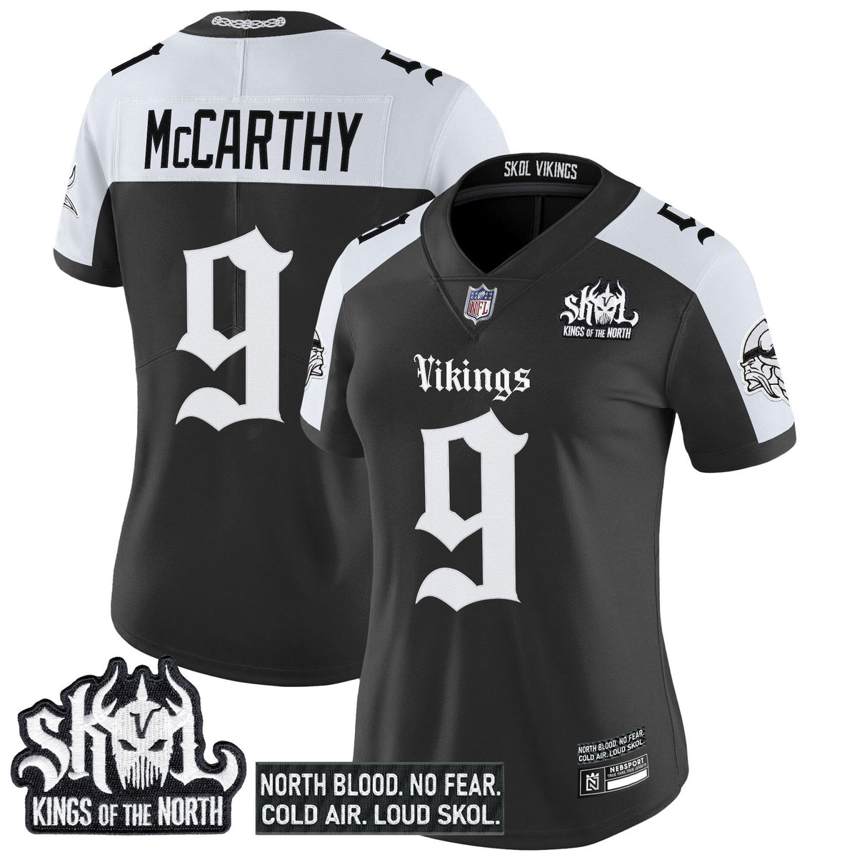 Women's Minnesota Vikings 'Gothic Norseblood Edition' Vapor Limited Jersey - All Stitched
