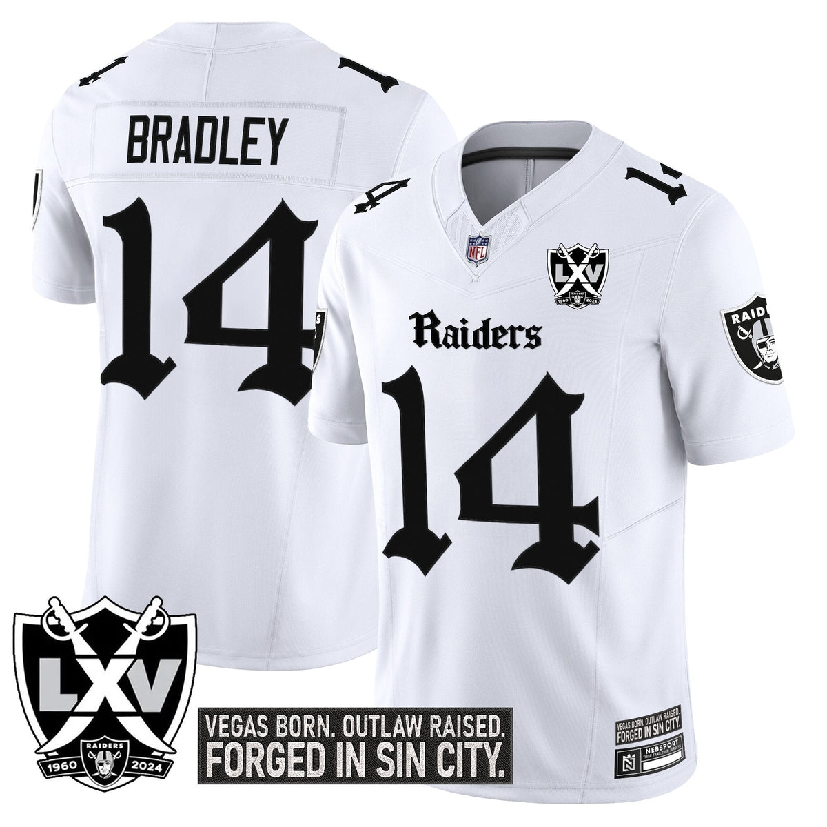Men's Las Vegas Raiders 'Gothic Sin City Shadows Edition' Vapor Limited Jersey - All Stitched