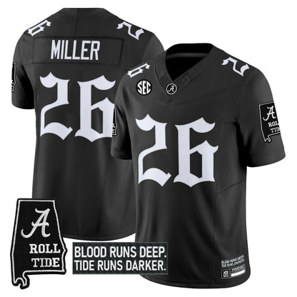 Men's Alabama Crimson Tide 'Gothic Bama Blood Edition' Vapor Limited Jersey - All Stitched