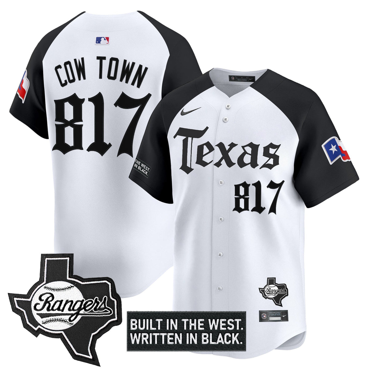 Men's Texas Rangers 'Gothic Frontier Edition' Vapor Premier Limited Jersey - All Stitched