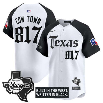 Men's Texas Rangers 'Gothic Frontier Edition' Vapor Premier Limited Jersey - All Stitched