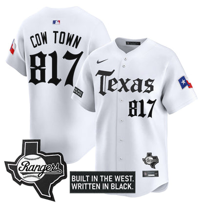 Men's Texas Rangers 'Gothic Frontier Edition' Vapor Premier Limited Jersey - All Stitched