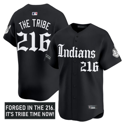 Men's Cleveland Indians 'Gothic Iron Edition' Vapor Premier Limited Jersey V2 - All Stitched