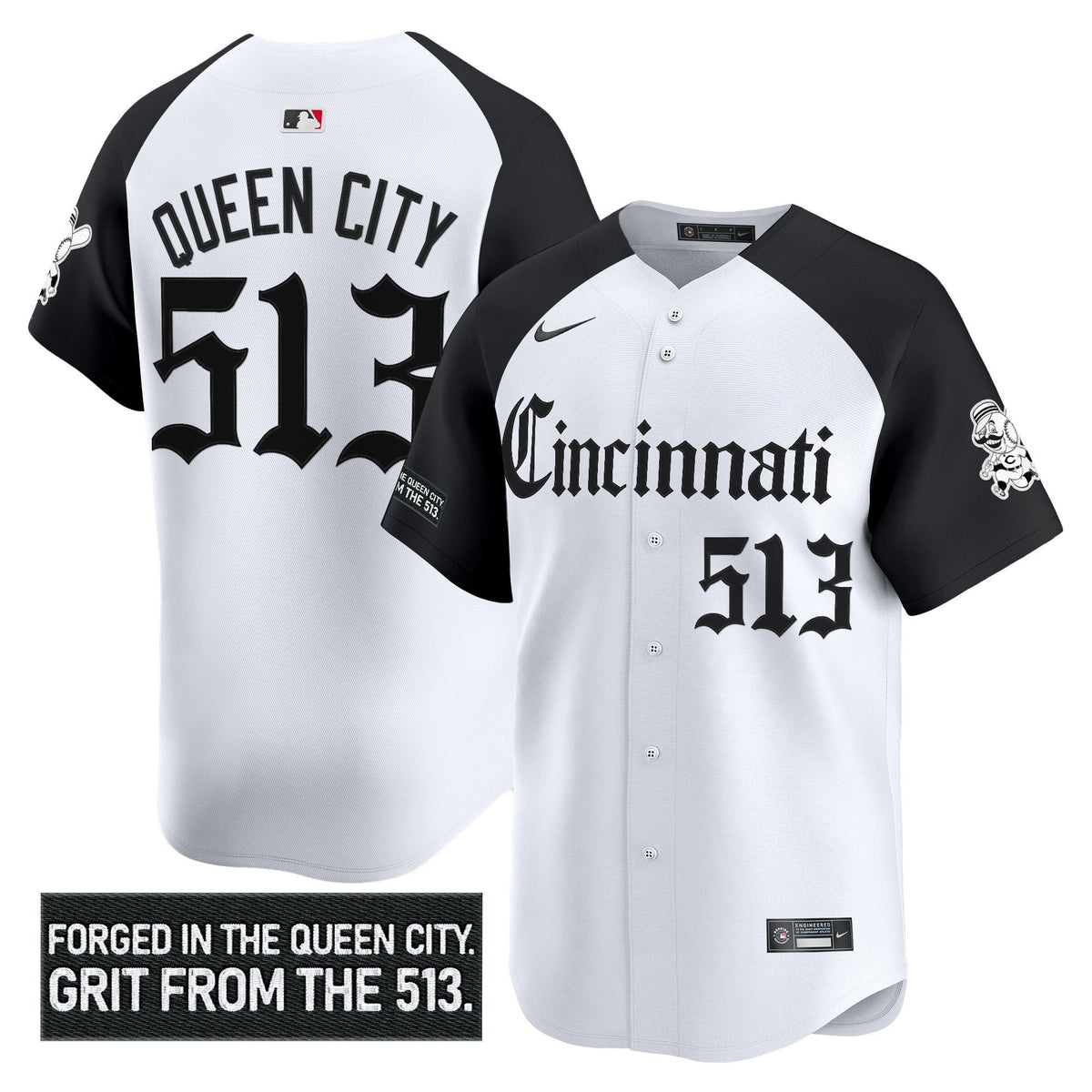 Men's Cincinnati Reds 'Gothic Queen City Edition' Vapor Premier Limited Jersey - All Stitched