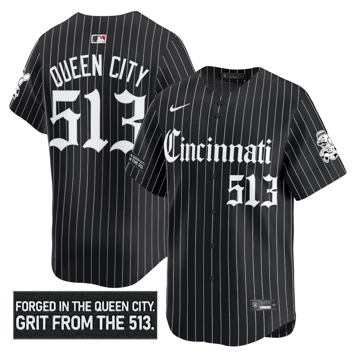 Men's Cincinnati Reds 'Gothic Queen City Edition' Vapor Premier Limited Jersey - All Stitched