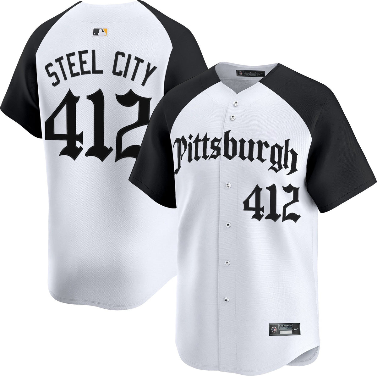 Men's Pittsburgh Pirates 'Gothic Steel City Edition' Vapor Premier Limited Jersey - All Stitched