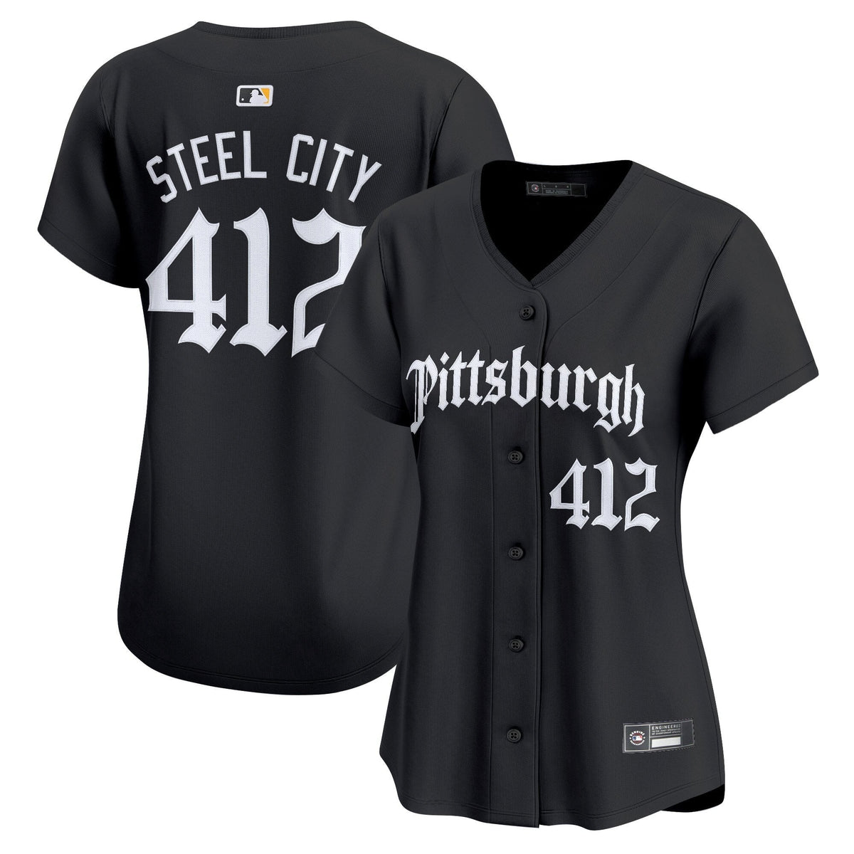 Women's Pittsburgh Pirates 'Gothic Steel City Edition' Vapor Premier Limited Jersey - All Stitched