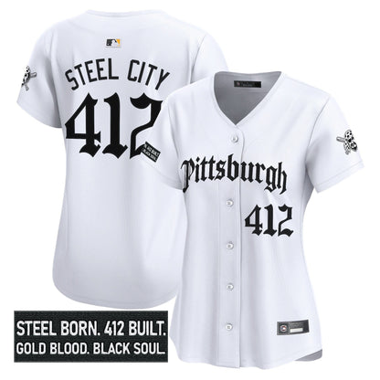Women's Pittsburgh Pirates 'Gothic Steel City Edition' Vapor Premier Limited Jersey - All Stitched