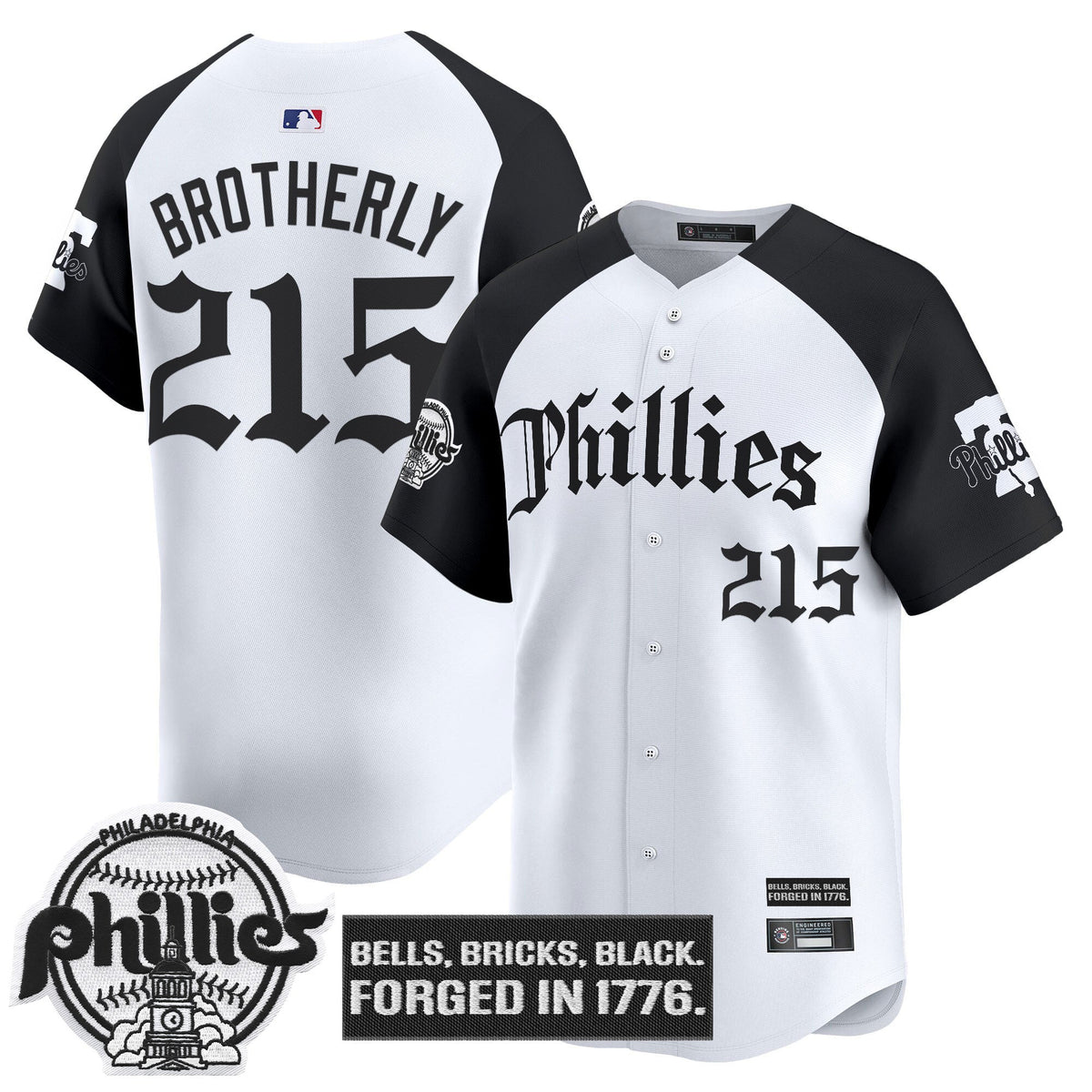 Men's Philadelphia Phillies 'Gothic Liberty Edition' Vapor Premier Limited Jersey - All Stitched