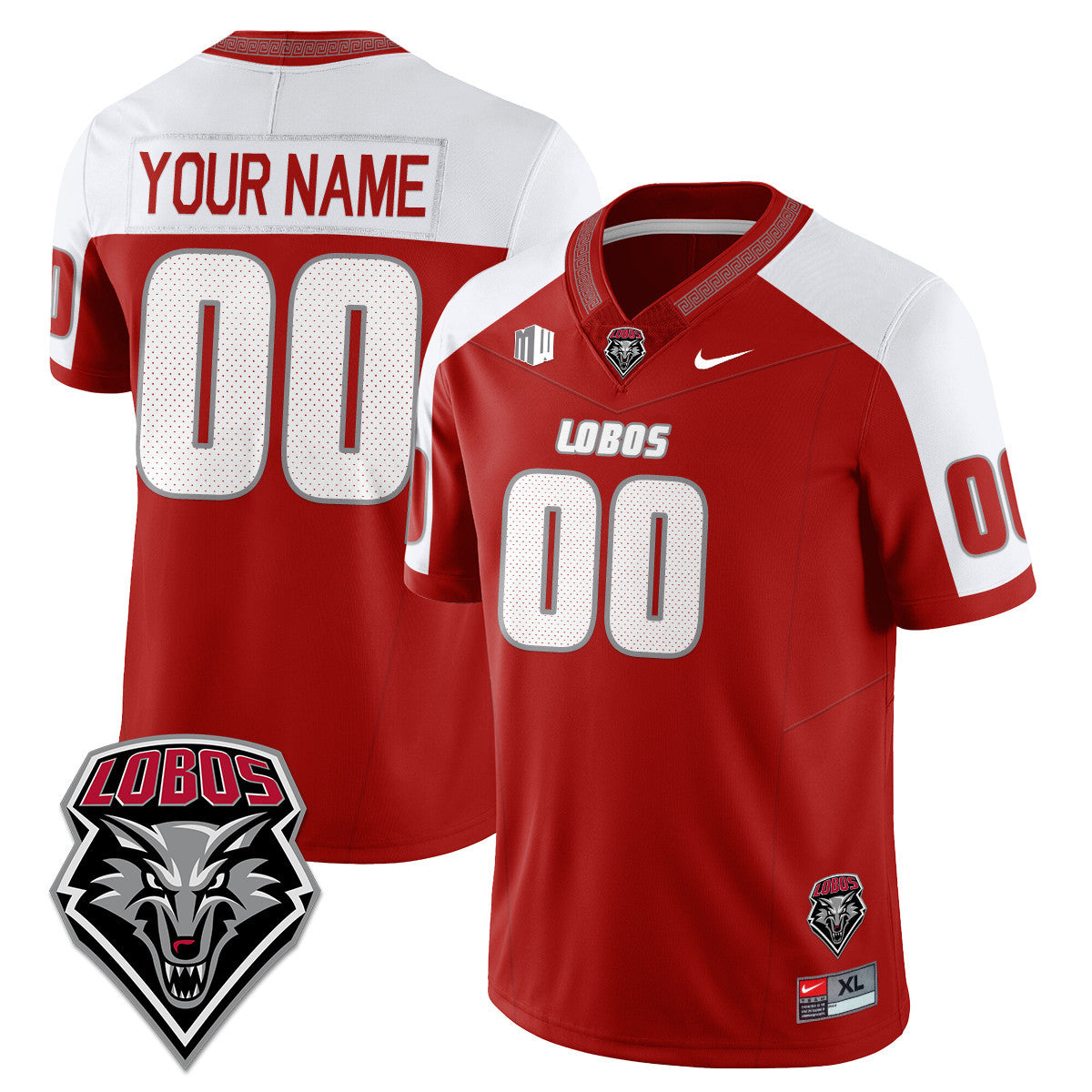 Custom UNM Lobo Football 2025 Jersey - All Stitched