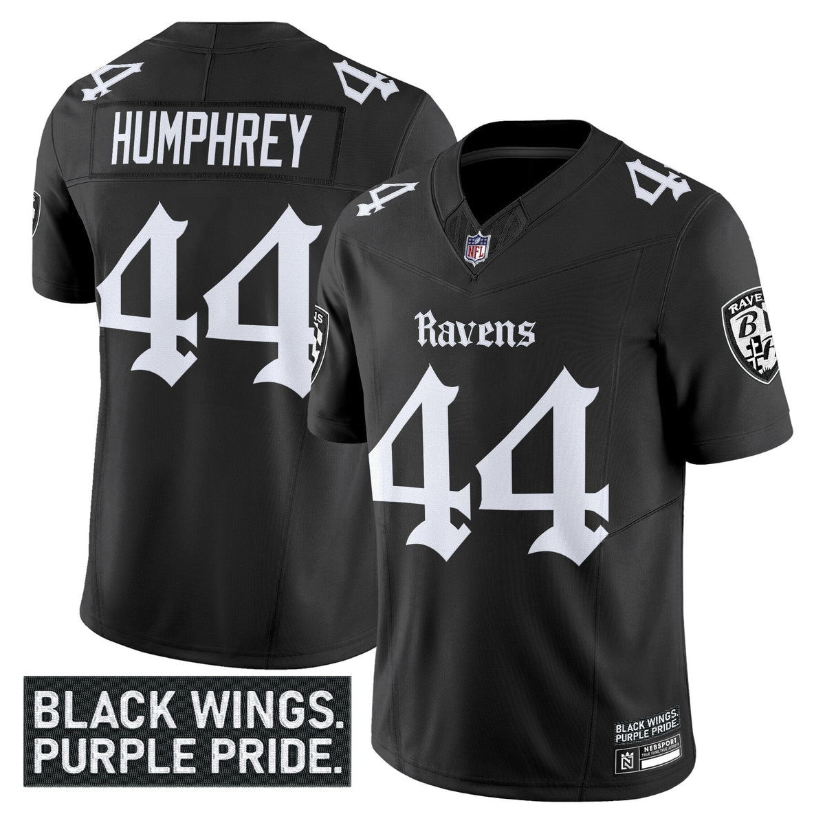 Men's Baltimore Ravens 'Gothic Nevermore Edition' Vapor Limited Jersey - All Stitched
