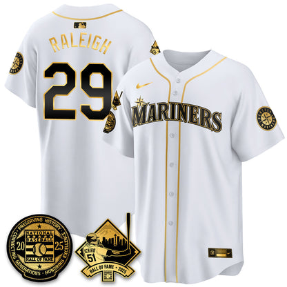 Men's Seattle Mariners Ichiro Number Retirement Jersey V2 - All Stitched