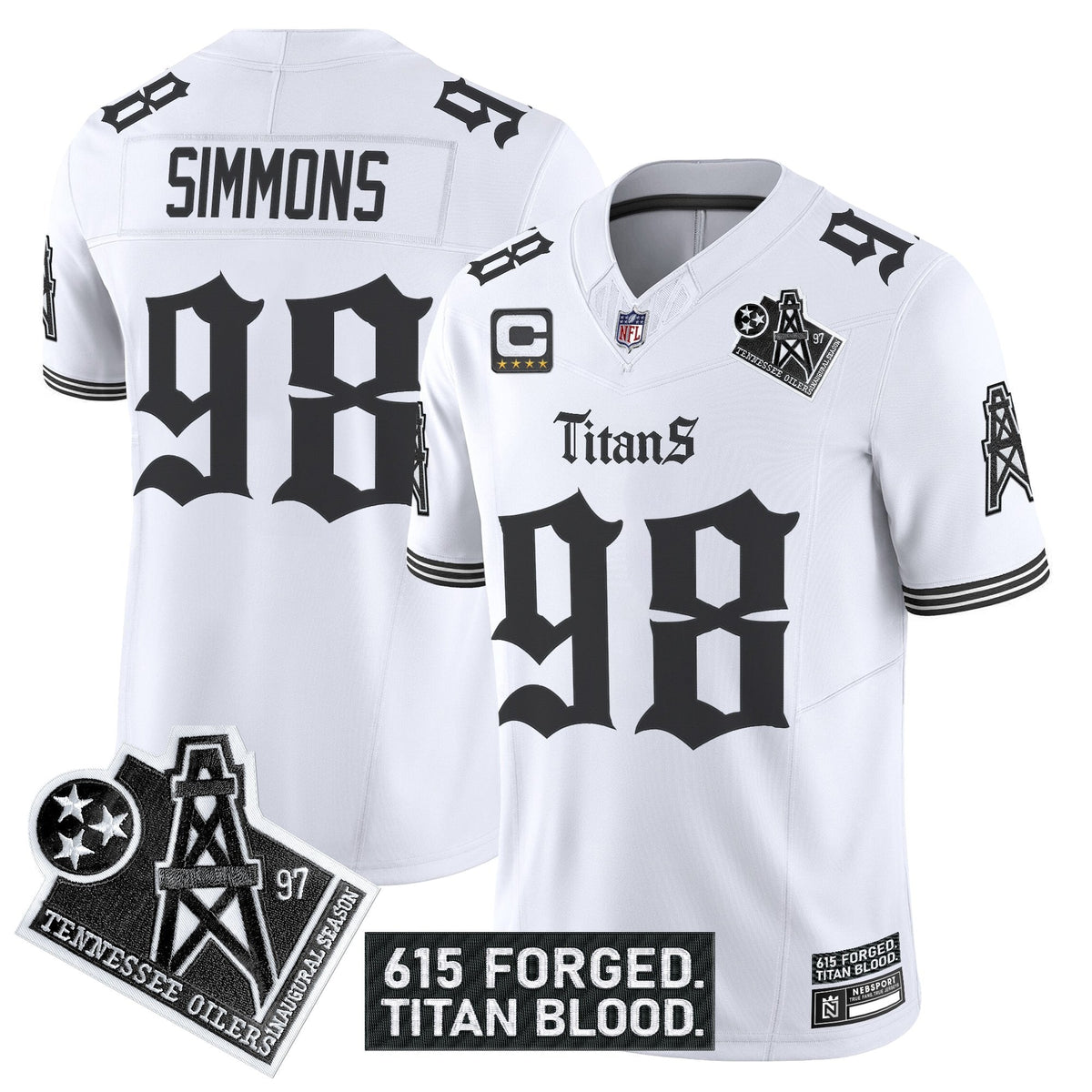 Men's Tennessee Titans 'Titan Gothic Shadows Drop' Vapor Limited Jersey - All Stitched