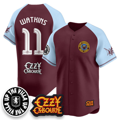 Aston Villa Ozzy Osbourne Back Home Baseball Jersey - Stitched