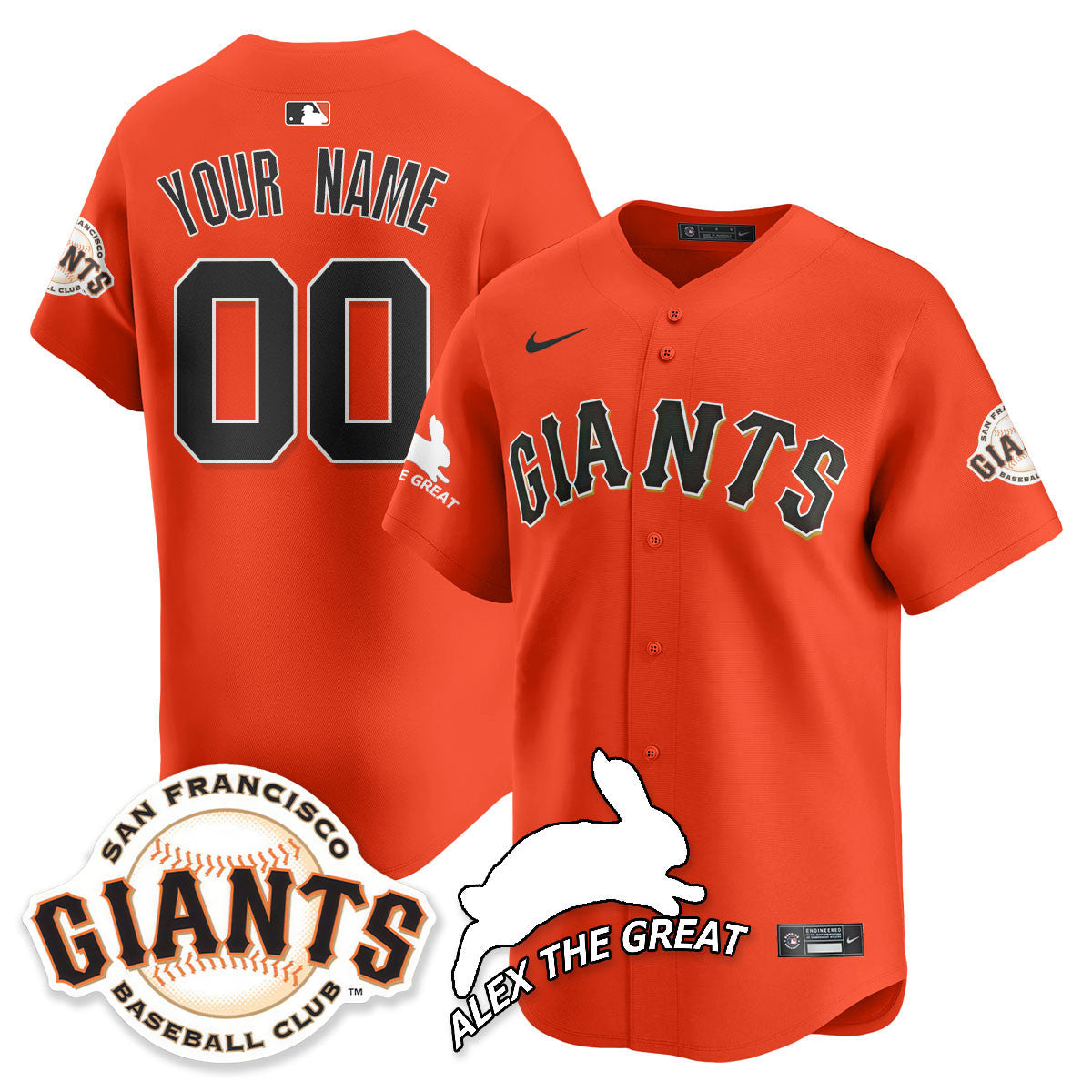 Custom SF "Alex the Great" Rabbit Memories 2025 Jersey - Stitched