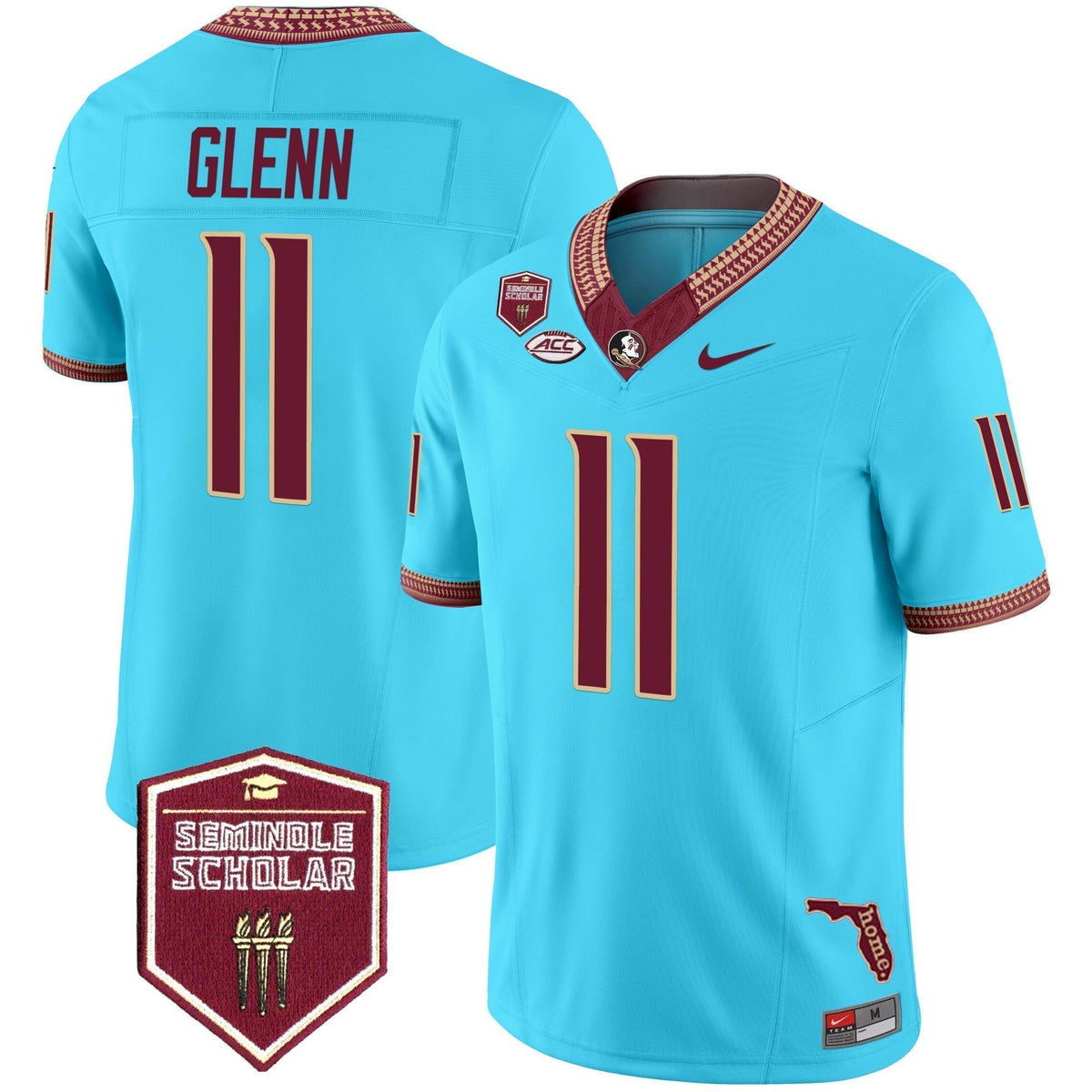 Men's Florida State Seminoles 2025 Seminole Scholar Patch Vapor Limited Jersey - All Stitched