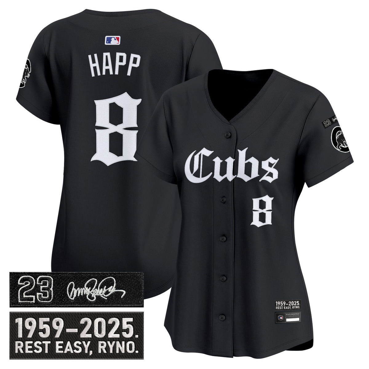 Women's Chicago Cubs 'Ryne Sandberg Tribute' Vapor Premier Limited Jersey - Gothic Edition - All Stitched