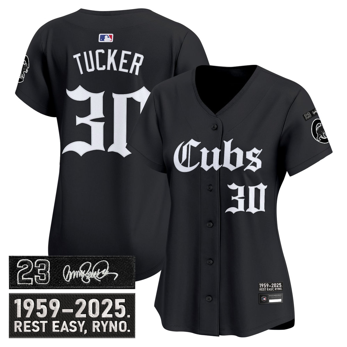 Women's Chicago Cubs 'Ryne Sandberg Tribute' Vapor Premier Limited Jersey - Gothic Edition - All Stitched