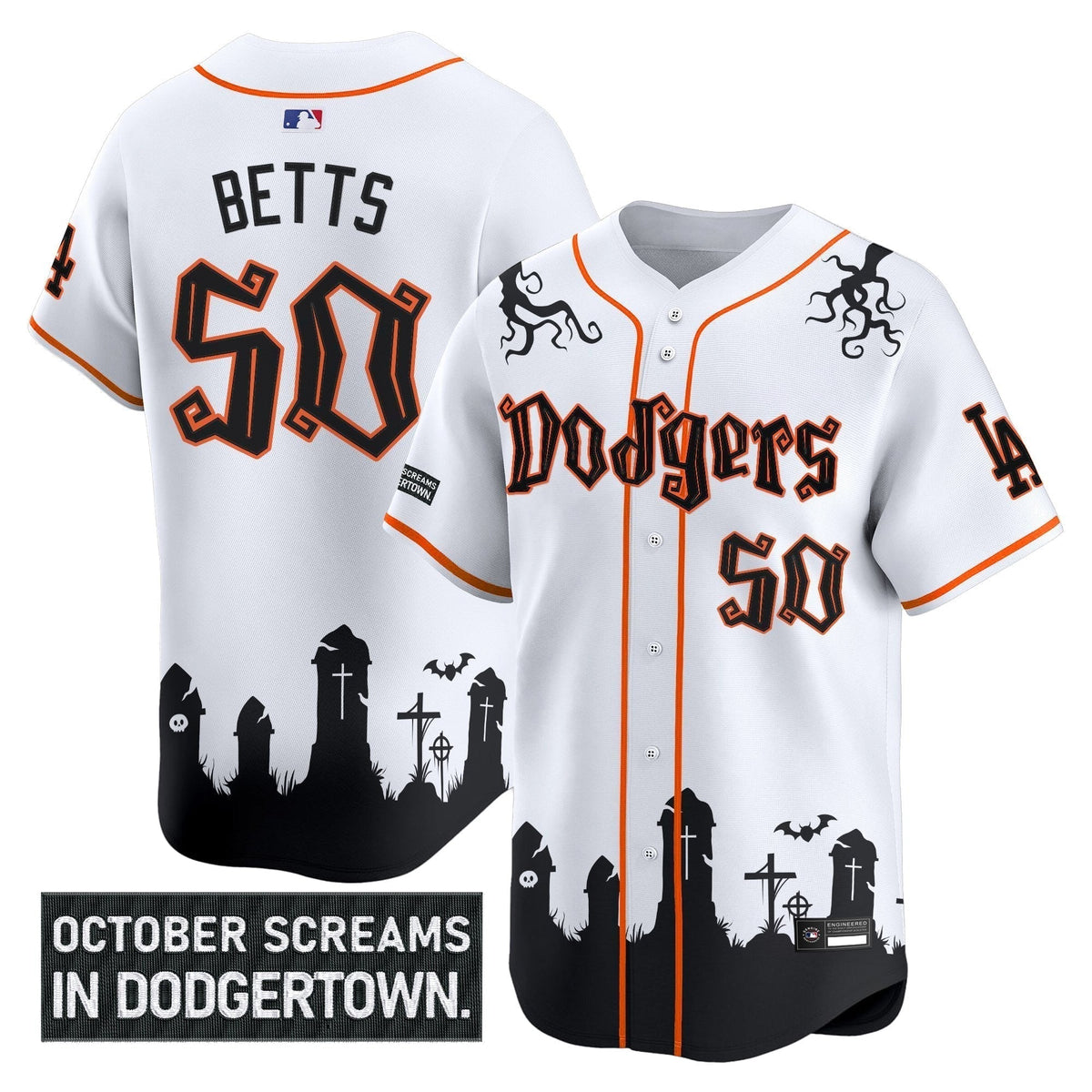 Men's Los Angeles Dodgers 'Halloween Edition' Premier Limited Jersey - Stitched