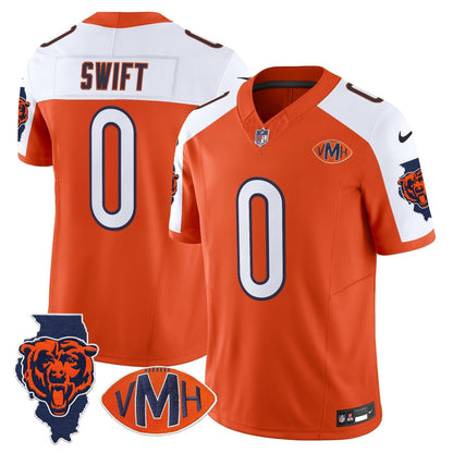 Men's Chicago Bears Virginia McCaskey Memorial Patch Vapor Jersey - All Stitched