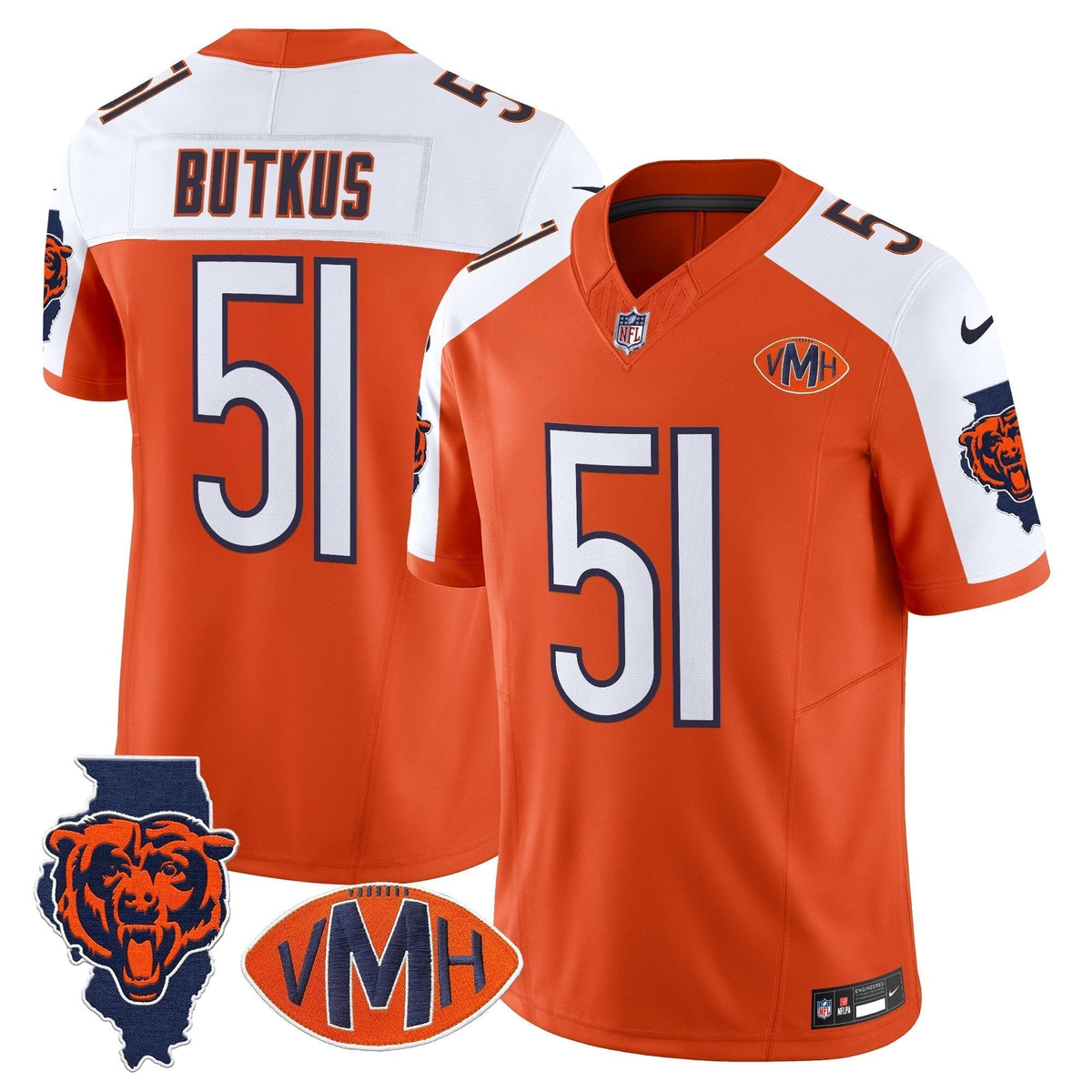 Men's Chicago Bears Virginia McCaskey Memorial Patch Vapor Jersey - All Stitched